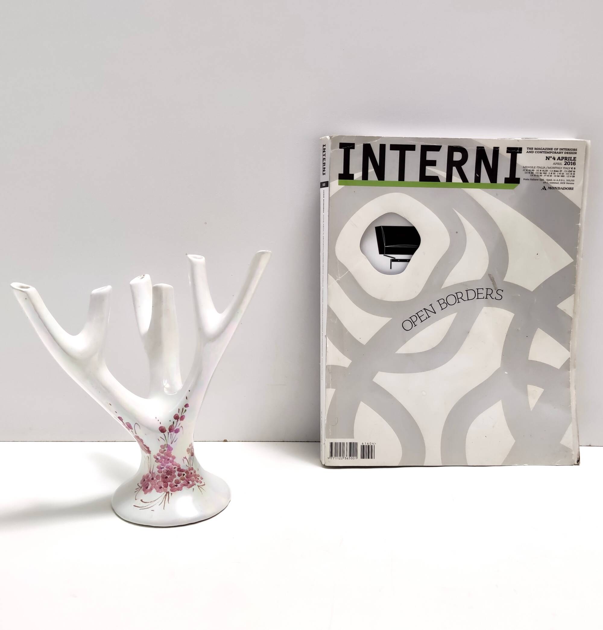 Branch-Shaped Glazed Ceramic Vase by Guido Andlovitz for Lavenia