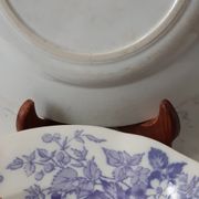 Set of 5 flat plates Terre de Fer U&C Sarreguemines "Rubia" XIXth