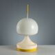 Vintage glass table lamp with double switch, Italy, 1970s