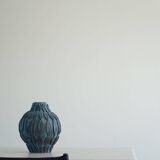 Vintage Scandinavian square dining table in white marble, 1980s.