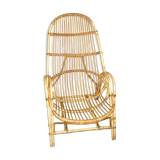 Fauteuil en rotin vintage