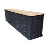 Old XXL cabinet 15 drawer in solid oak