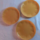 Trio d'assiettes à dessert en porcelaine