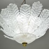 Florence, large size Murano clear transparent vintage glass ceiling light