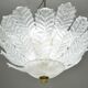 Florence, large size Murano clear transparent vintage glass ceiling light