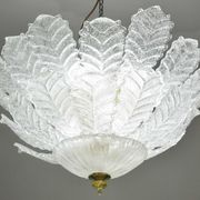 Florence, large size Murano clear transparent vintage glass ceiling light
