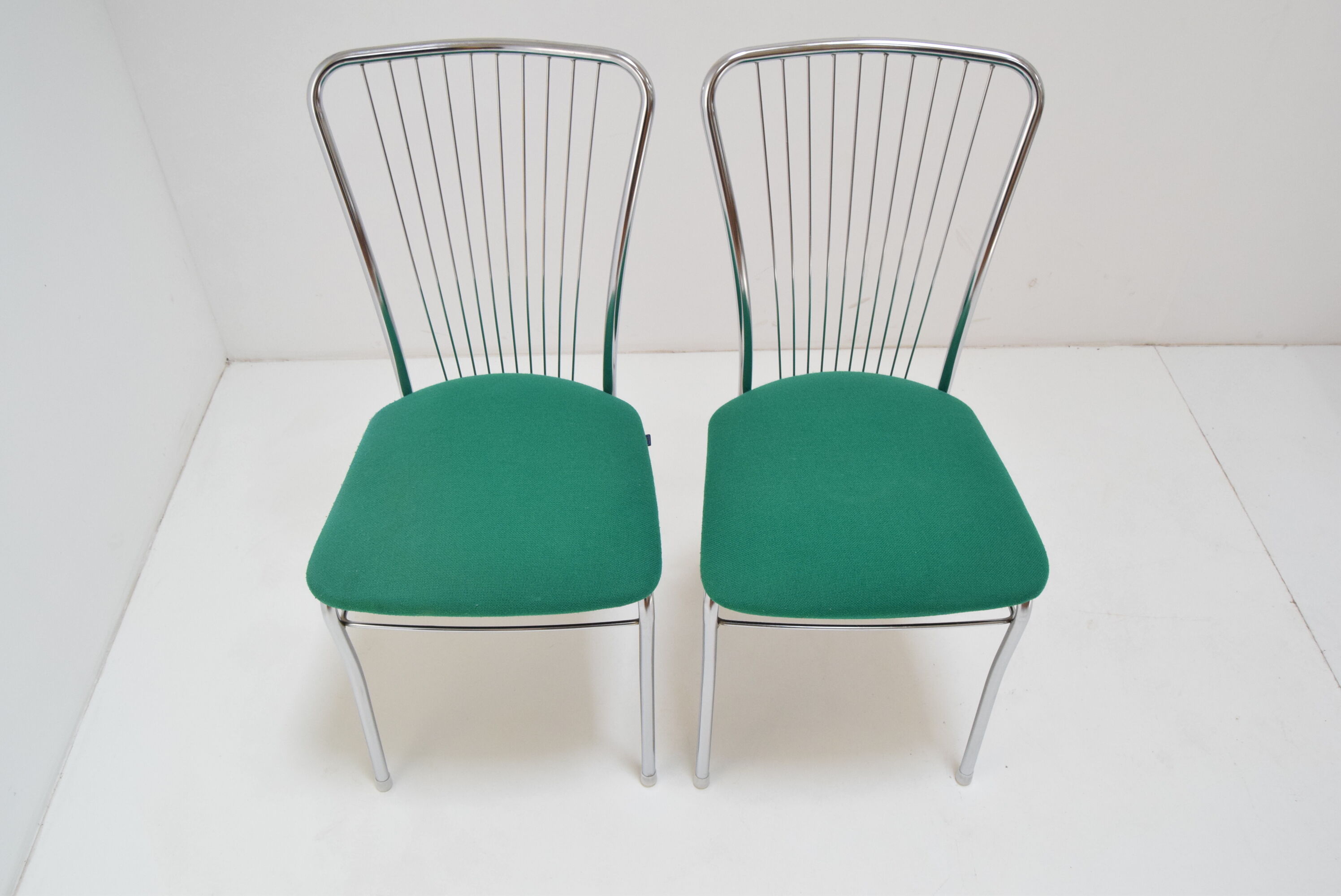 Pair of Mid-century Chrome Chairs,Nowy Styl,circa 1980's.