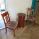 Set of 2 Purple and Green Tapestry Chairs - Cherry
