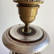 Turned wood lamp base - vintage