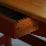 Scandinavian extendable table for writing or dining with a drawer, early 20th century.