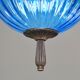 2 suspensions en verre de Murano bleu, 1960