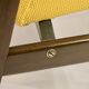 Armchair Henryk Lis 300-190 years 1970 yellow fabric Pierre Frey.