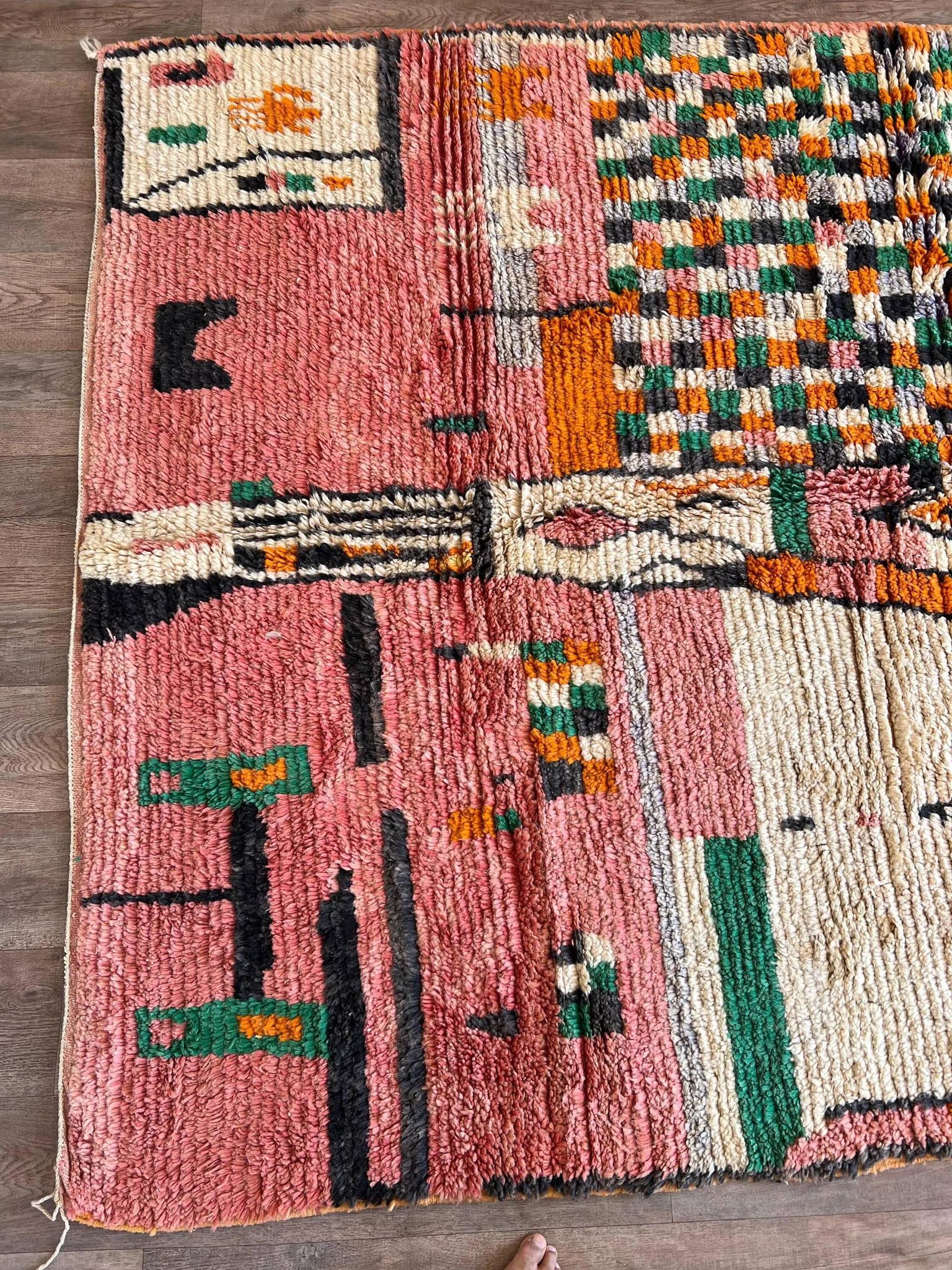 Grand tapis berbère fait main 3x2 m