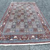 Tapis d'orient iran Moud. Laine et soie: 1.96 X 3.03 M