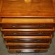 Pair of large Sheraton Revival chests of drawers in yew wood, 110 cm