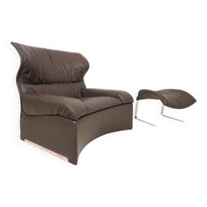 Fauteuil en cuir saporiti