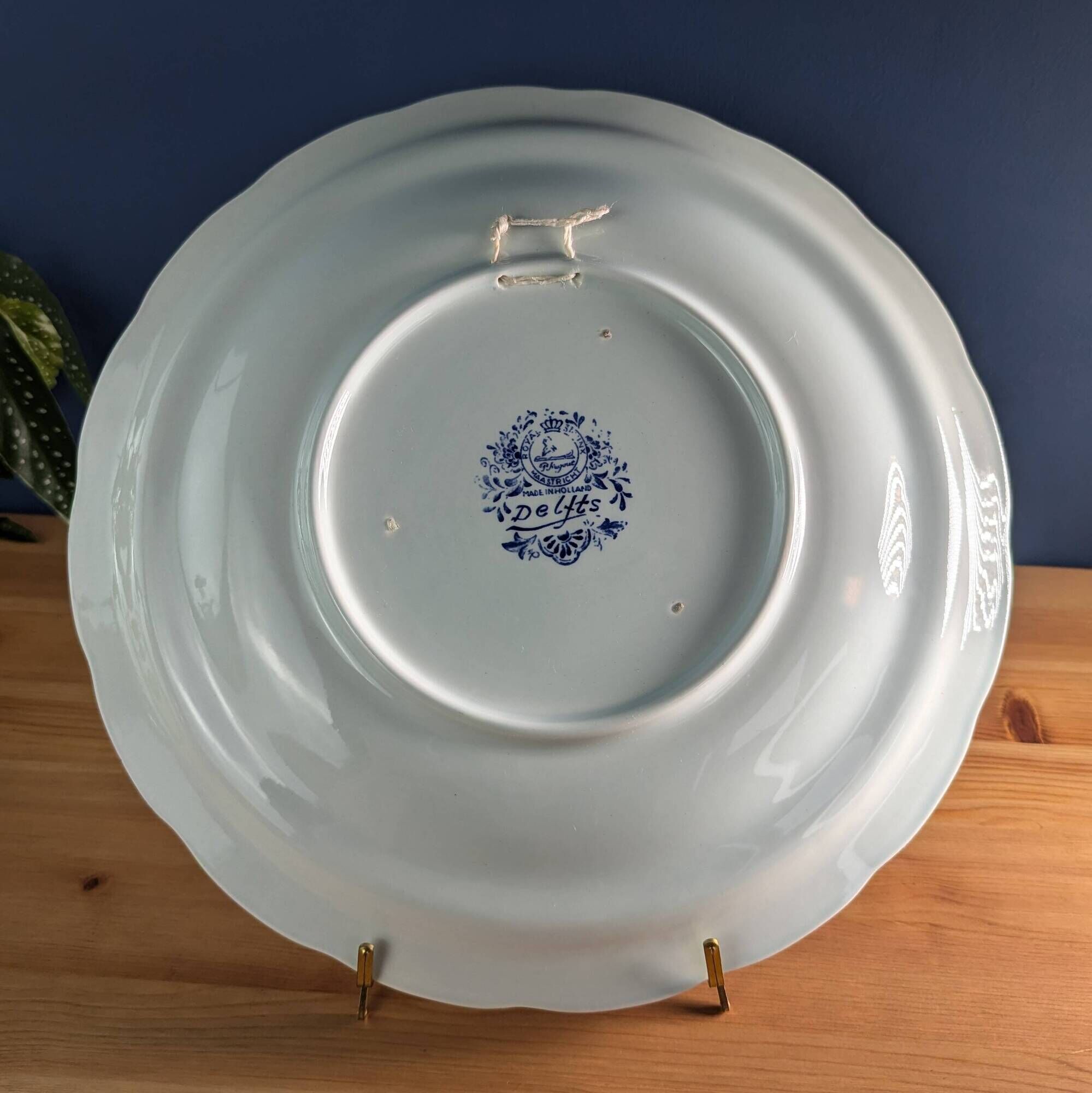 Large Decorative Plate Delfts Royal Shpinx Maastricht Blue 31cm