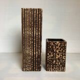 Pair of worked ceramic vases
