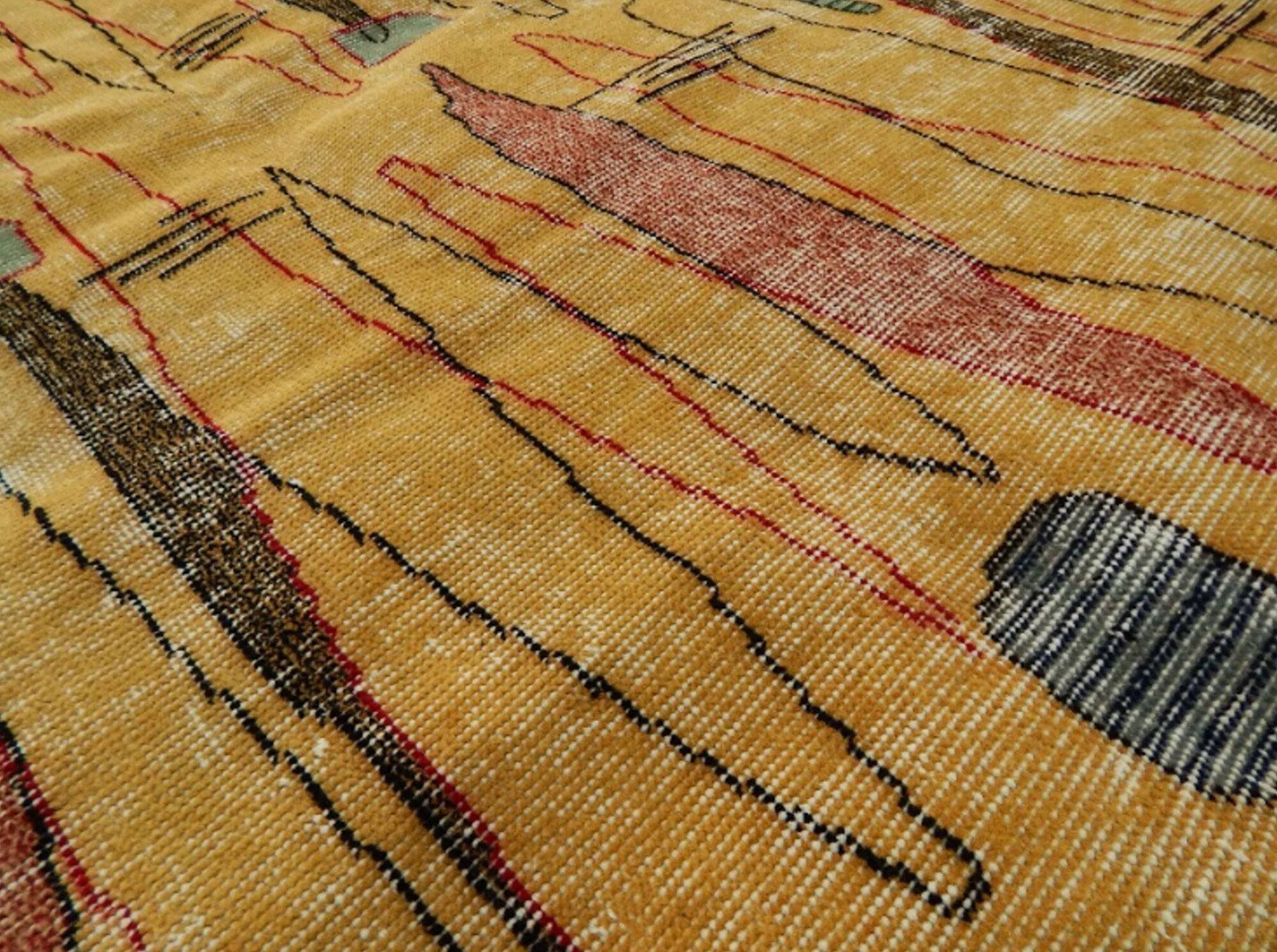 Vintage handmade Turkish rug 153x250 cm