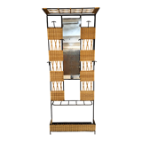 Vestiaire, portemanteau en rotin, années 70