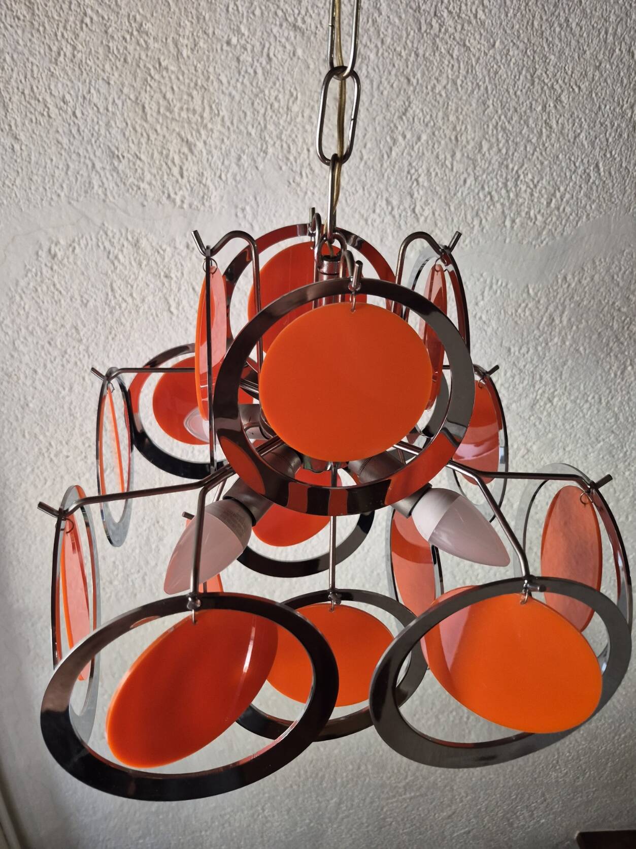 Vintage orange and chrome suspension