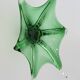 Sculptural Green Murano Style Glass Bowl