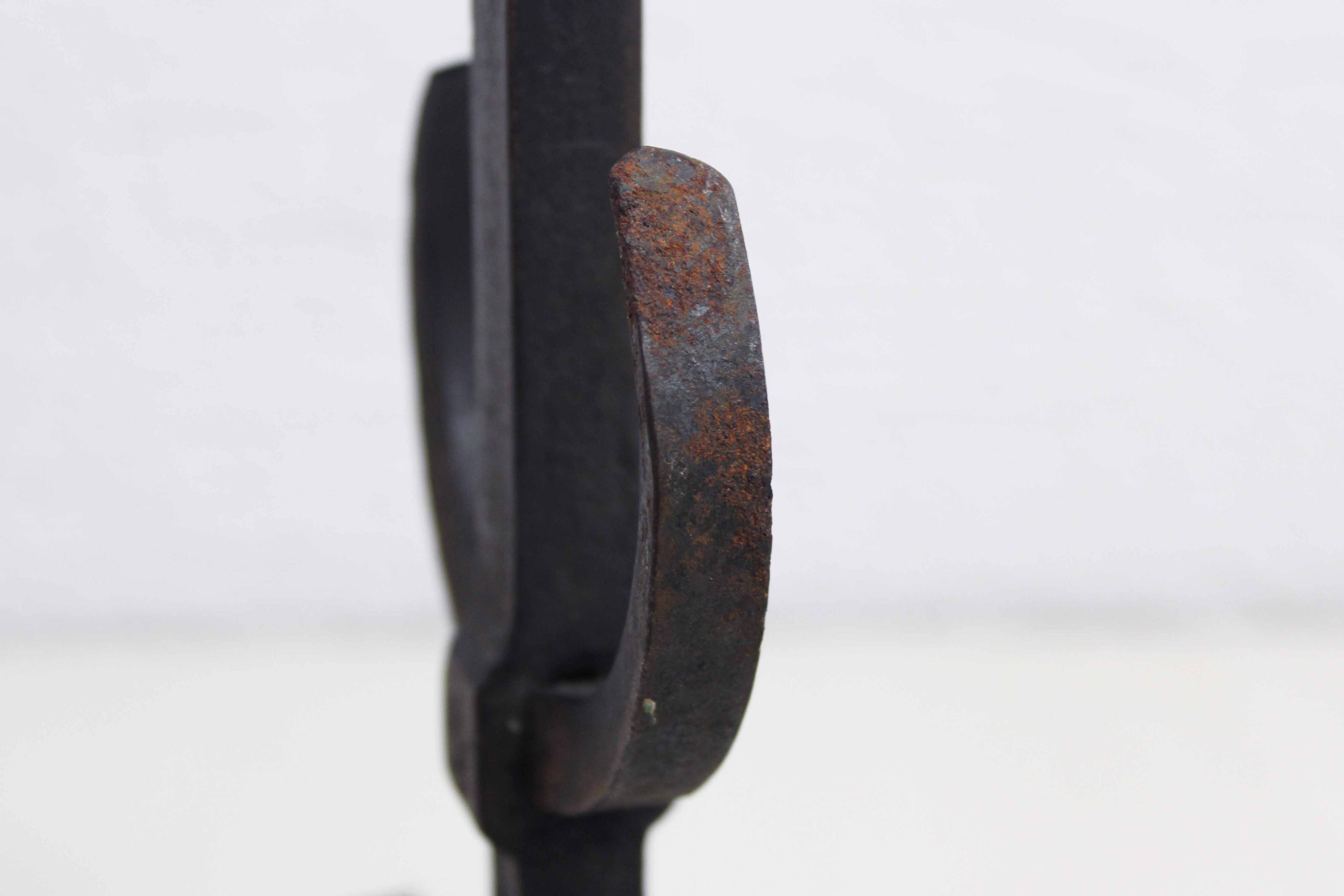 Brutalist iron candle holder 1950