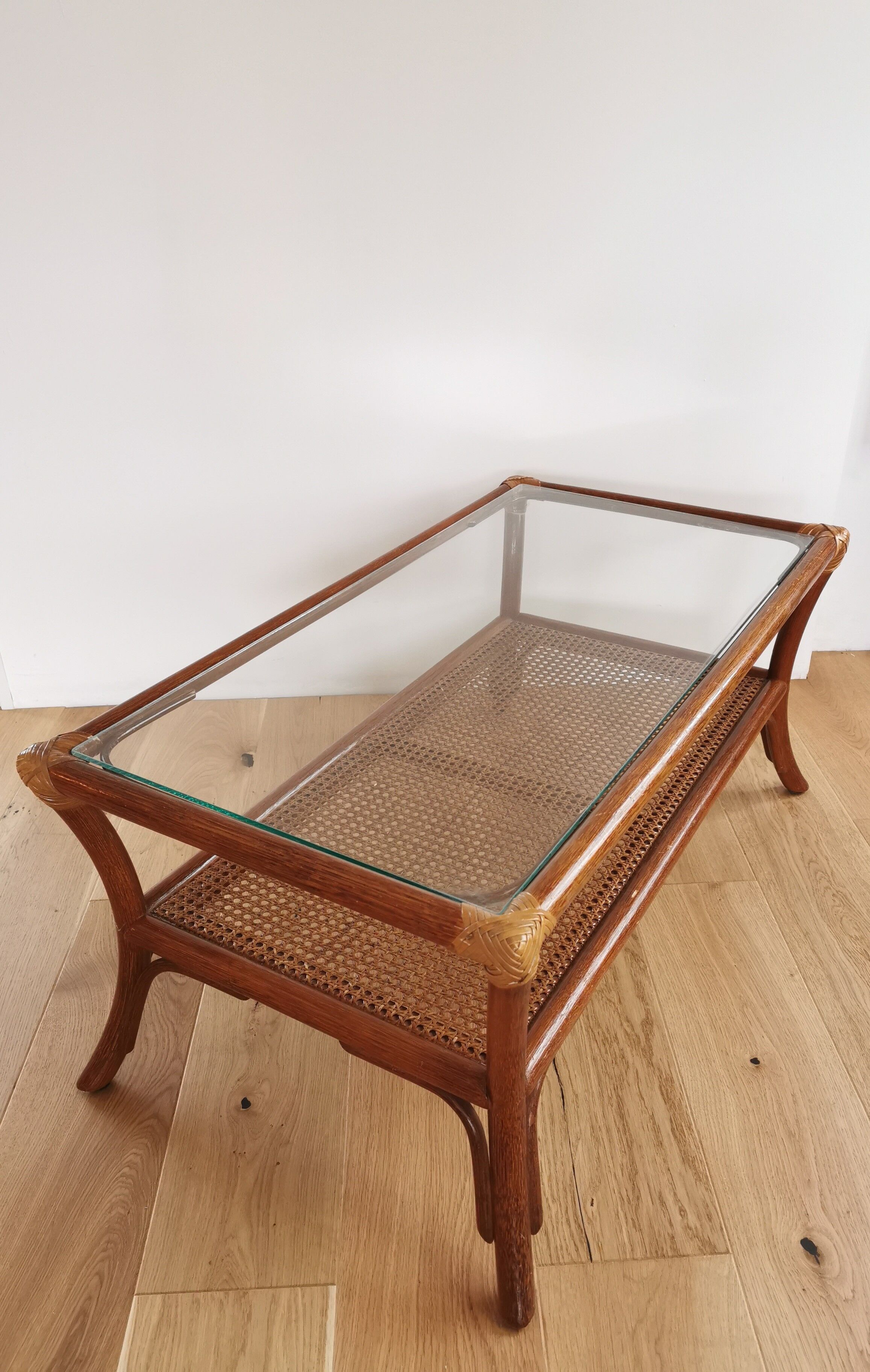 Vintage canning coffee table glass tray