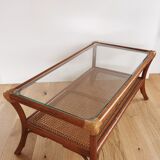 Vintage canning coffee table glass tray