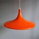 Large vintage orange plastic pendant light