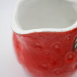 Pitcher slurry in the shape of a strawberry