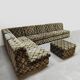 Vintage design modular lounge sofa 'Checkered'