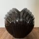 Black ceramic vase