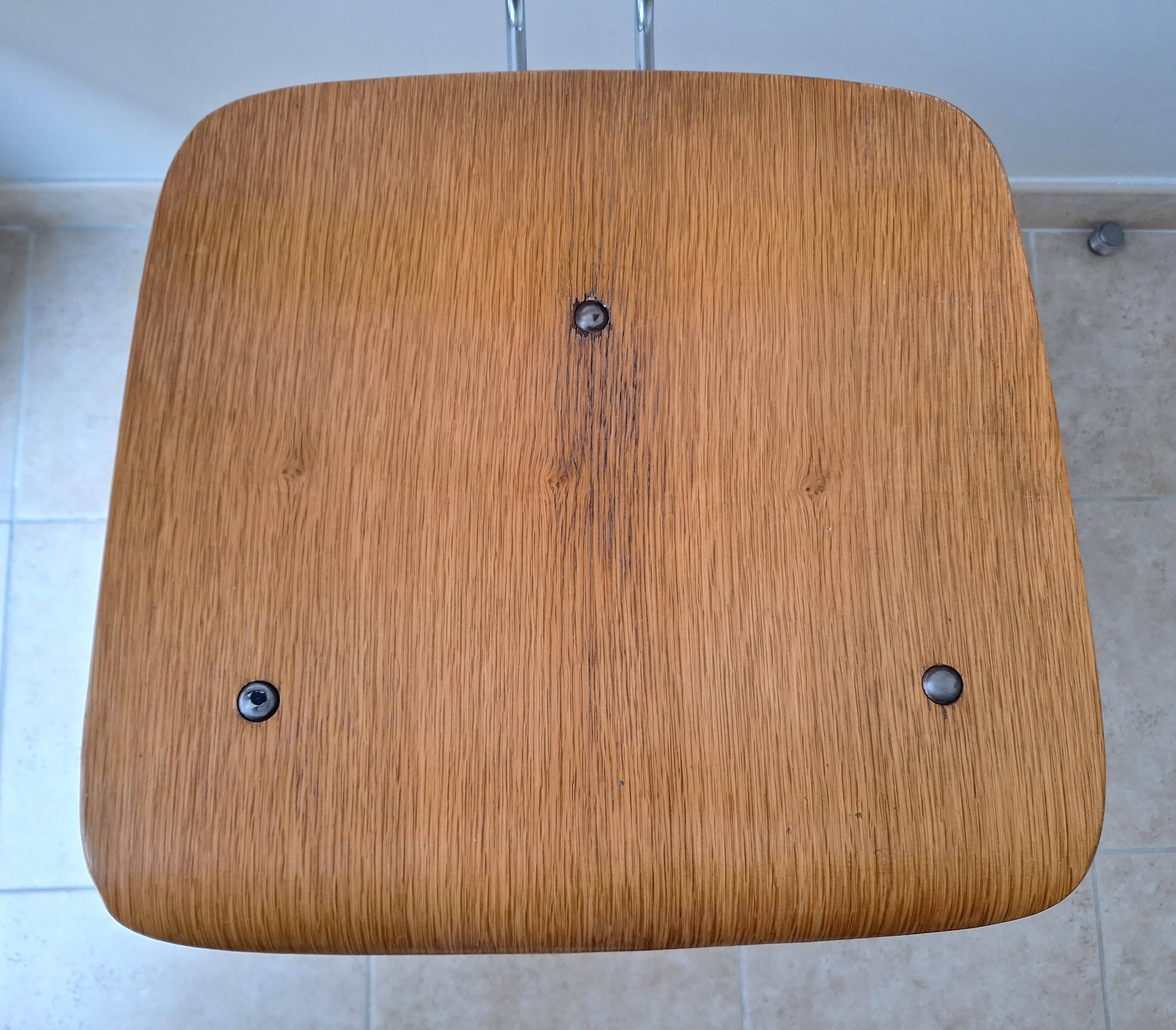 Mid-Century Industrial Office Chair Adjustable Swivel Vintage Stol Kamnik 60s/70s