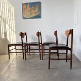 Set of 4 Italian chairs by Gianfranco Frattini.
