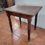 Old oak game table with 4 drawers