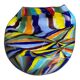 Vase multicolore moderne en verre de Murano