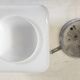 Plafonnier ou applique globe opaline carré - mid. XXeme
