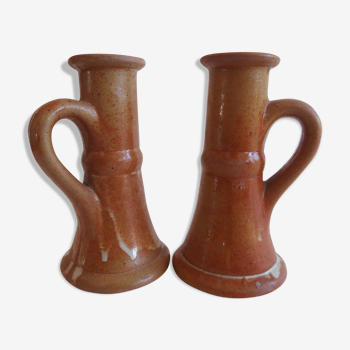 Pottery sandstone candle holders
