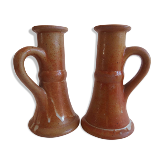 Pottery sandstone candle holders