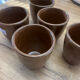 Set of 5 handcrafted ceramic cups –