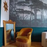 Vintage velvet toad armchair