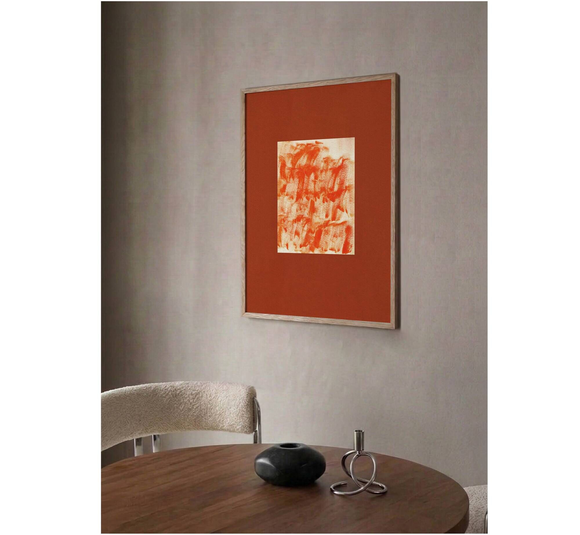Abstract art poster based on a painting signed Eawy.