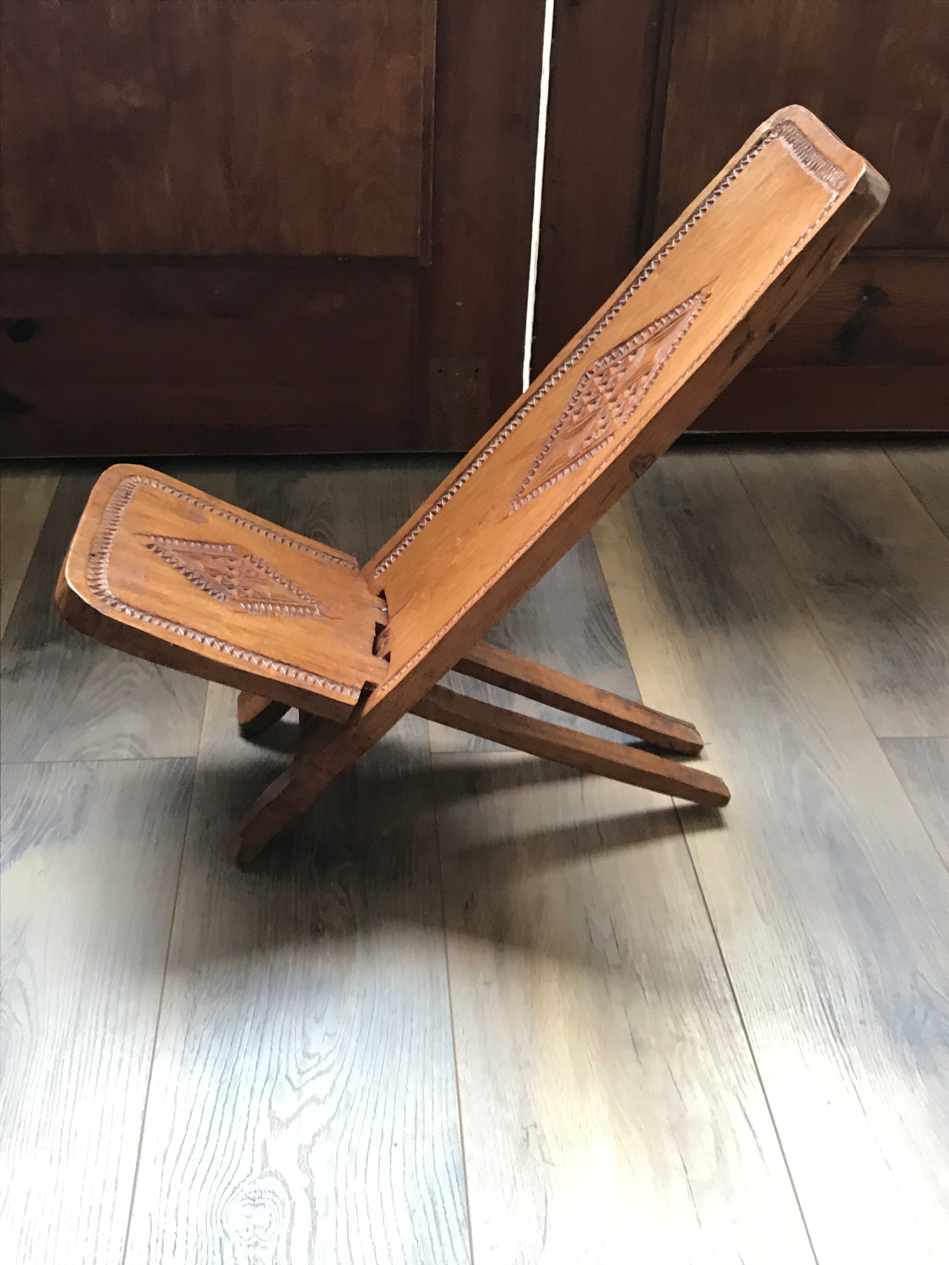 Hand Carved  Chairs, 1960s from Cuba 2 st