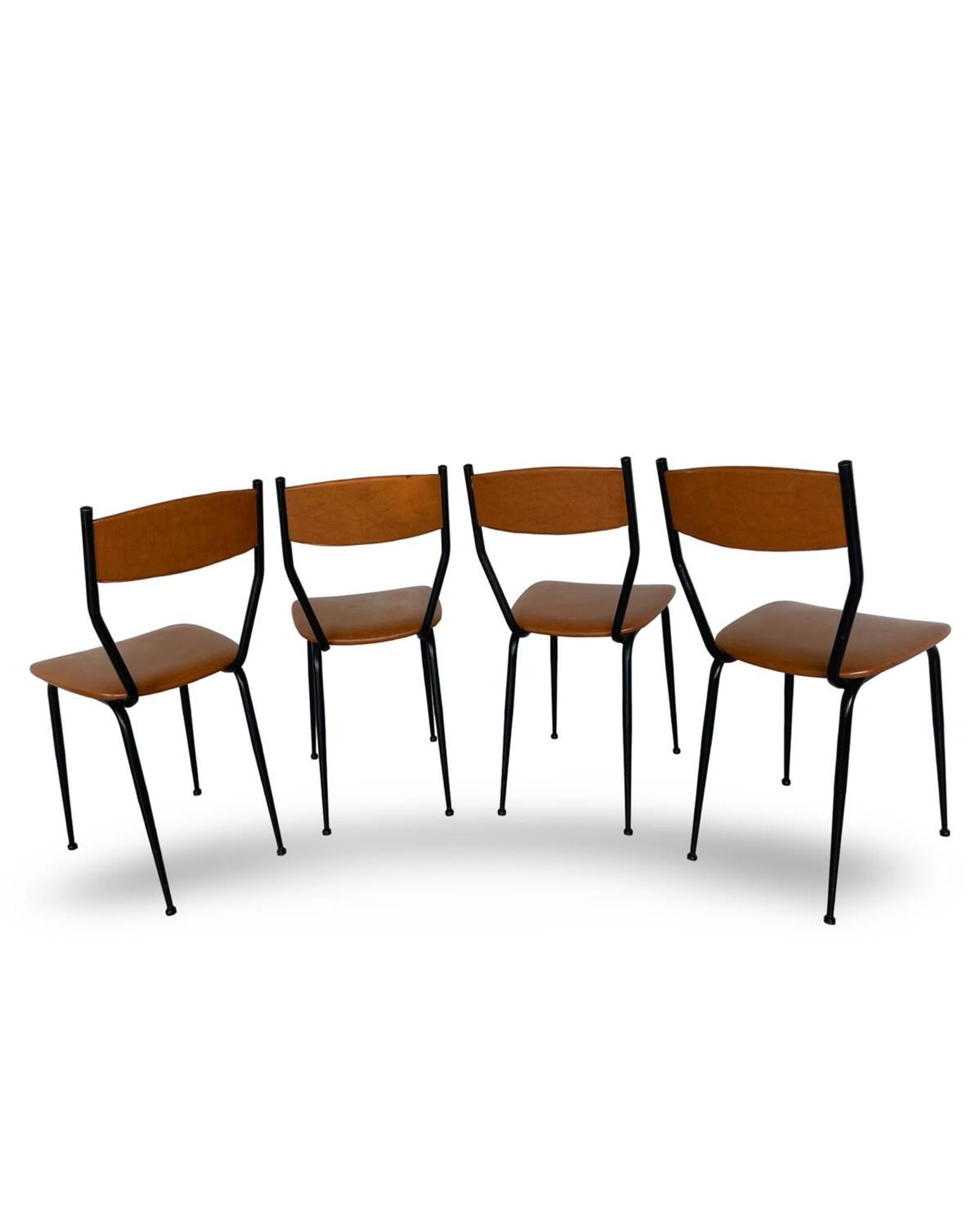 Chaises italiennes du milieu du siècle, années 1960.