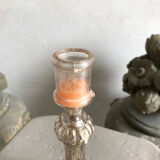 Large mercinated glass candlestick