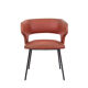 Orange skai chair and black lacquered metal, 1950s