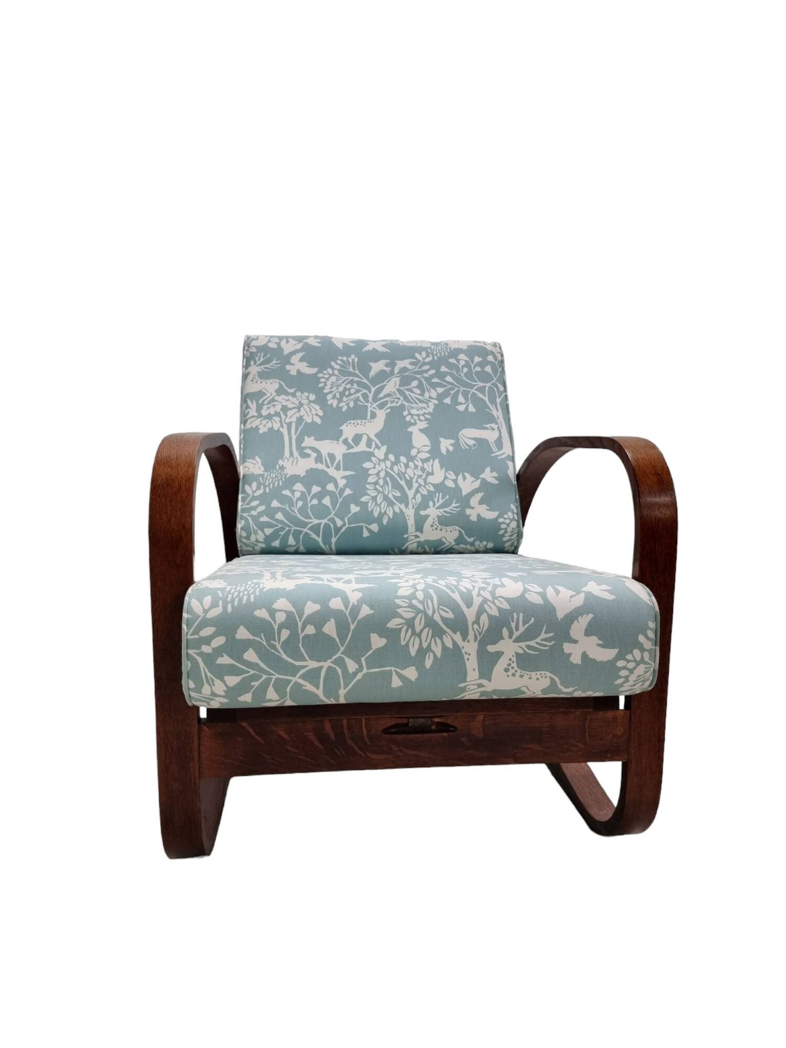 H-70 adjustable Art Deco armchair by J. Halabala, 1930s Czechoslovakia