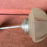 Frosted glass pendant light from the 1950s