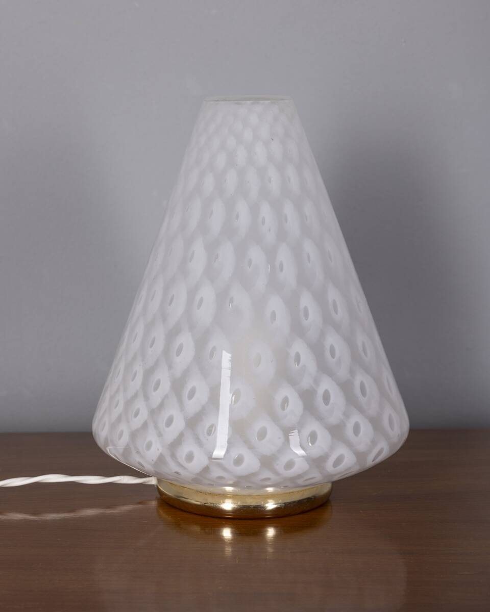 Vintage 1970s Murano glass table lamp, Italian design